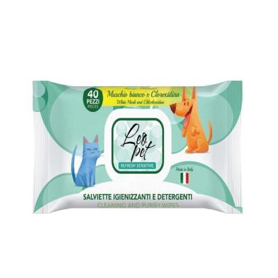 Sachet de 40 lingettes nettoyantes pour chien ou chat musc 1 